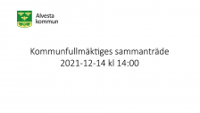 Kommunfullmäktiges sammanträde 2021-12-14