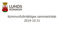 Kommunfullmäktiges sammanträde 2019-10-31