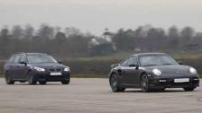 HD: BMW M5 Touring vs Porsche 911 Turbo (997) Tiptronic