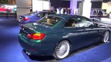 [4k] BMW Alpina stand overview Frankfurt 2015 with B6 BiTurbo Cpoupe Edition 50 and more