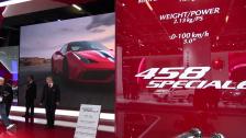 Ferrari stand shorter overview Frankfurt 2013: Ferrari 458 Speciale, F12, Hublot watch and more