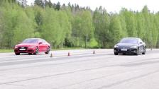 700 HP Tesla Model S P85D vs Audi RS7 x 2 races GTBOARD.com Event May 2015