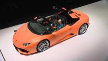 Roof opening and closing Lamborghini Huracán LP 610-4 Spyder at IAA Frankfurt 2015