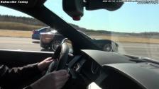 BMW M5 F10 vs Corvette Z06 vs BMW M5 E60 tiple car race from 50 km/h