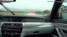 BMW M5 F10 in the rain at Ascari several laps