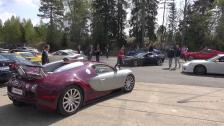 Bugatti Veyron 16:4 and Manhart Racing BMW M6 Coupe lining up at the GTBOARD.com event