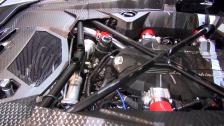 Engine of Mansory Aventador CARBONADO twin turbo in superdetail