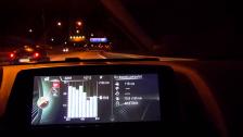 Onramps with the BMW M6 Gran Coupe is no use when wet: also Efficient Dynamics display in action