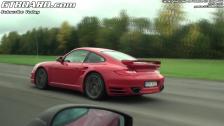 Ferrrari 458 Italia 12 vs Porsche 911 Turbo PDK (both stock). Ferrari starts in 2nd gear.