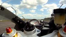 BMW S1000 RR vs Mercedes SL 65 AMG Black Series V12 BiTurbo (uncut) from May 2012 front camera