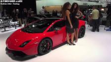 Lamborghini Gallardo LP570-4 Super Trofeo Stradale accompanied by two girls