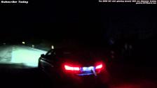 M as in Monster: stock BMW M5 with glowing brake discs