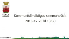 Kommunfullmäktiges sammanträde 2018-12-20