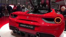 [4k] Ferrari 488 GTB engine and interior Geneva 2015