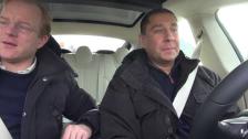 Friend tries the Tesla Model S P85+ 421 HP after he drove the BMW i3 + we discuss the car