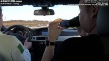 German Autobahn BMW M3 Launch Control to the limiter on the old East / West German border