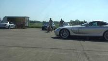 Uncut Mercedes SLR vs Chevrolet Corvette Z06 with ECU and aftermarket wheels