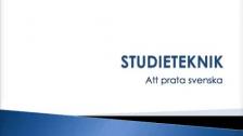 Studieteknik: om att prata svenska (inläst på franska)