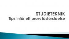 Tips inför ett prov läsförståelse (på serbiska)