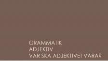 Adjektivets placering (på tigrinja)
