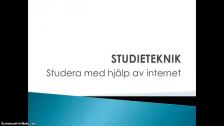 Att studera med hjälp av internet