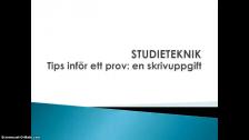 Studieteknik tips inför ett prov (skrivuppgift)