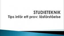 Studieteknik tips inför ett prov läsförståelse (turkiska)